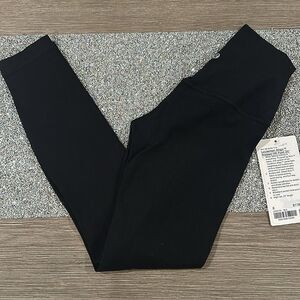 Lululemon Align Ribbed High-Rise Pant 25" size 0 NWT Black Leggings